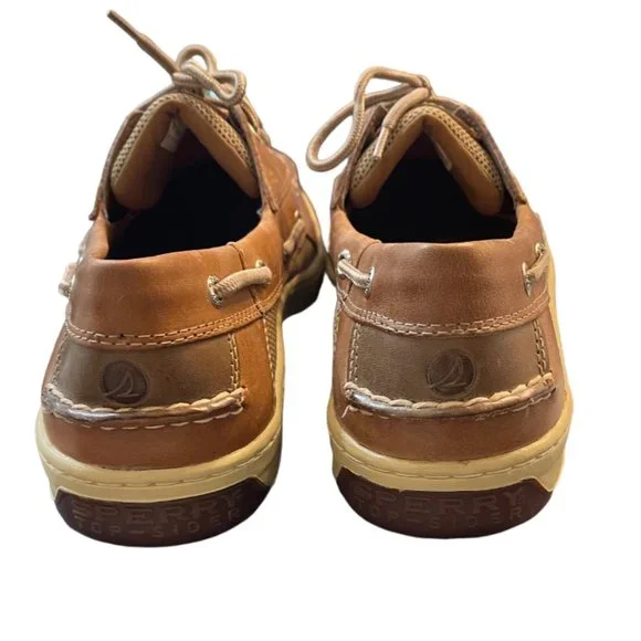 Men's Sperry Billfish 3-Eye Boat Shoe, Dark Tan, Size 12W, New in Box - Picture 6 of 11